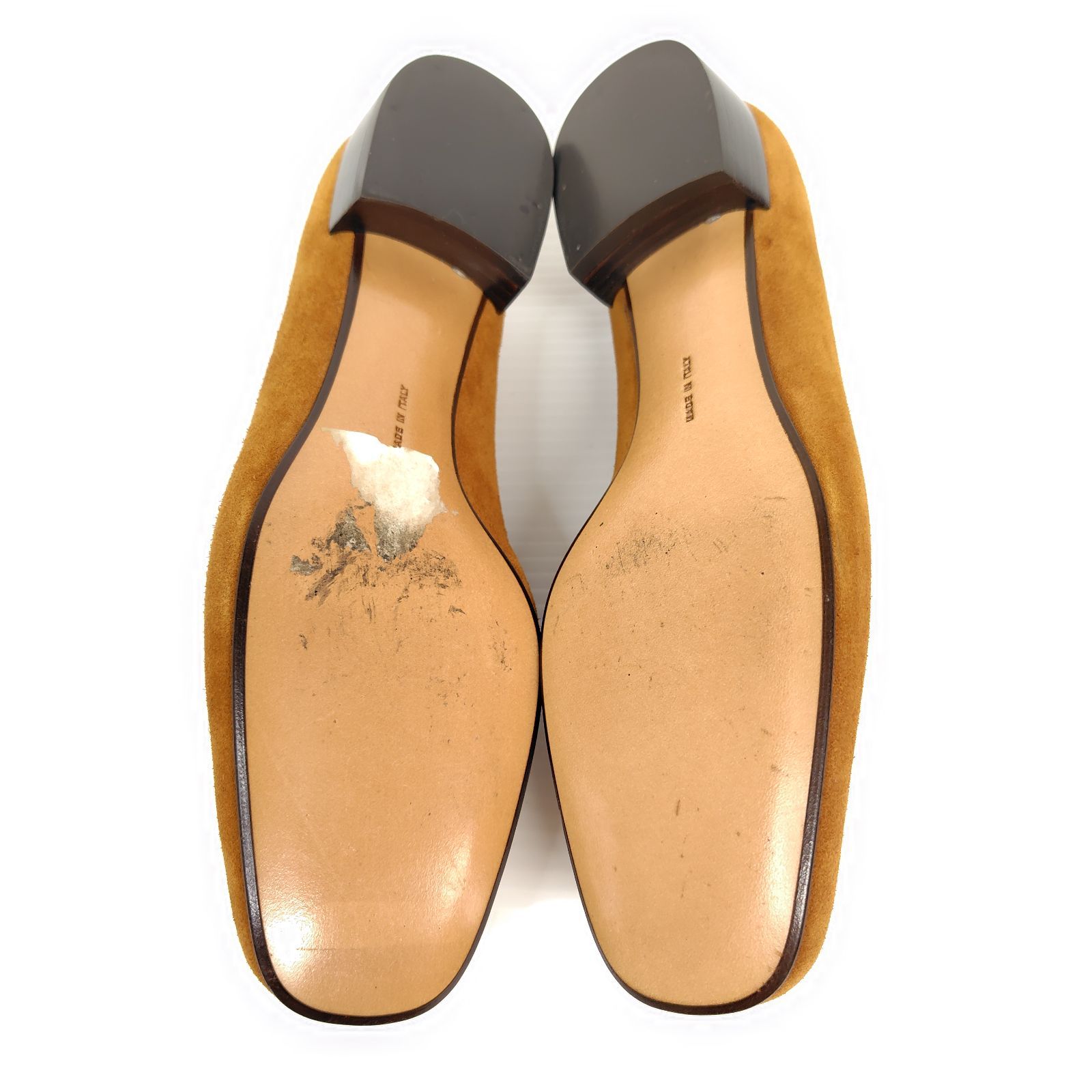 ★ほぼ未使用美品★Salvatore Ferragamo フェラガモ ローファー 4.5C スエード パンプス プレート