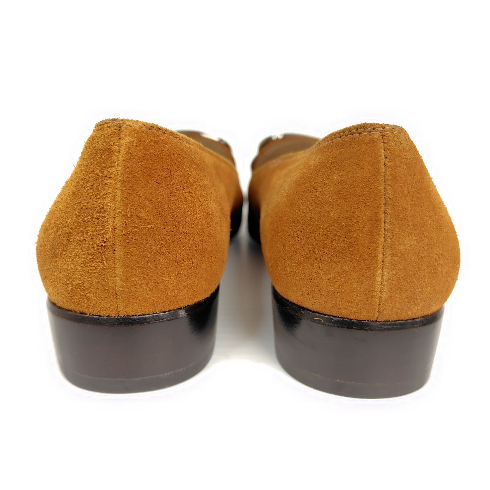 ★ほぼ未使用美品★Salvatore Ferragamo フェラガモ ローファー 4.5C スエード パンプス プレート