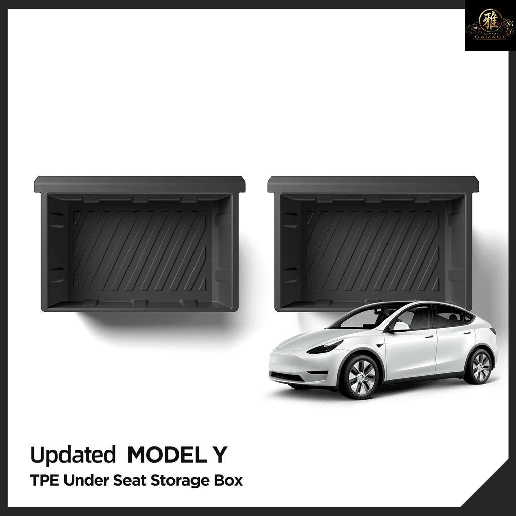 TESLA MODEL Y 2023 2024 UNDER SEAT STORAGE BOX HIGH CAPACITY ORGANIZER CASE DRAWER TRAY CAR
