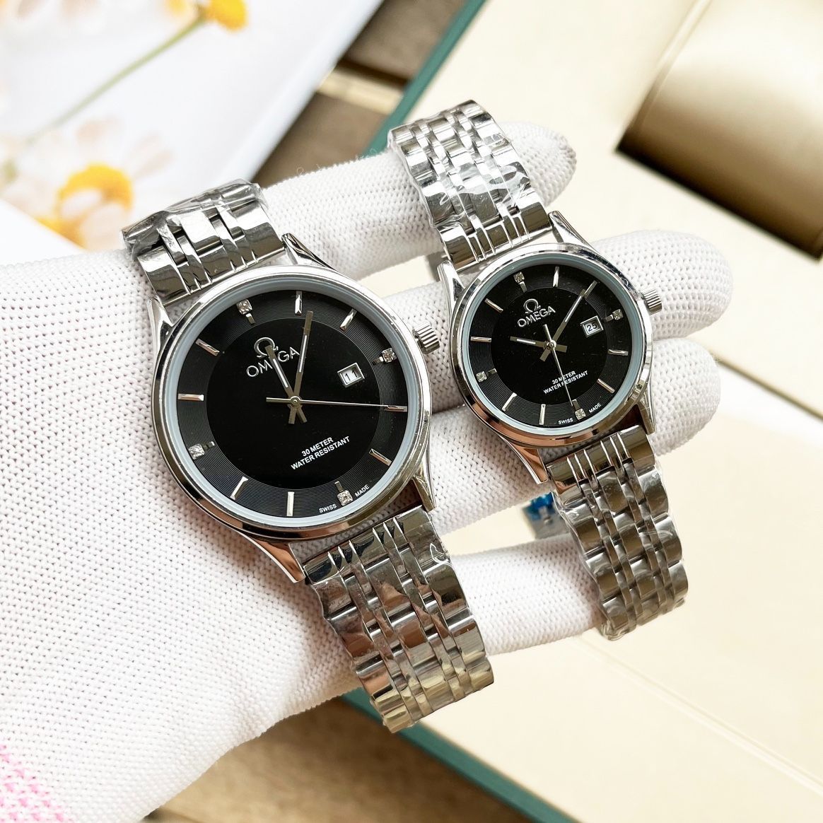 【今日特価】OMEGA カップル腕時計