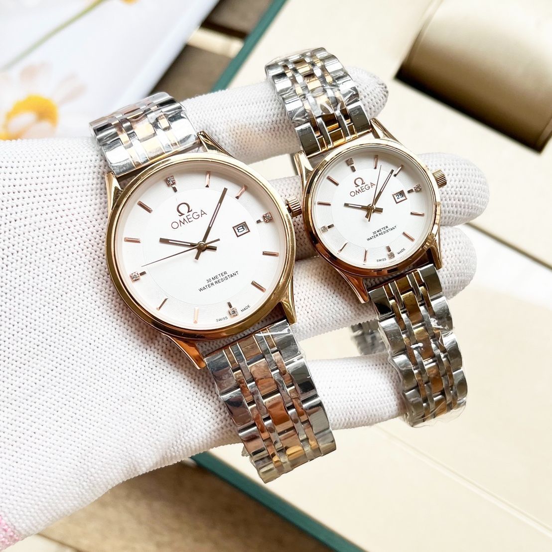 【今日特価】OMEGA カップル腕時計