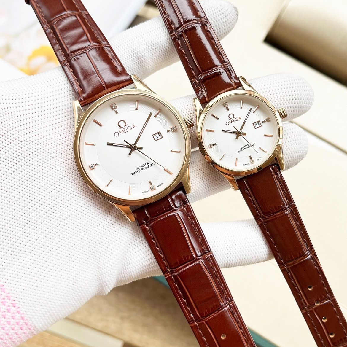 【今日特価】OMEGA カップル腕時計