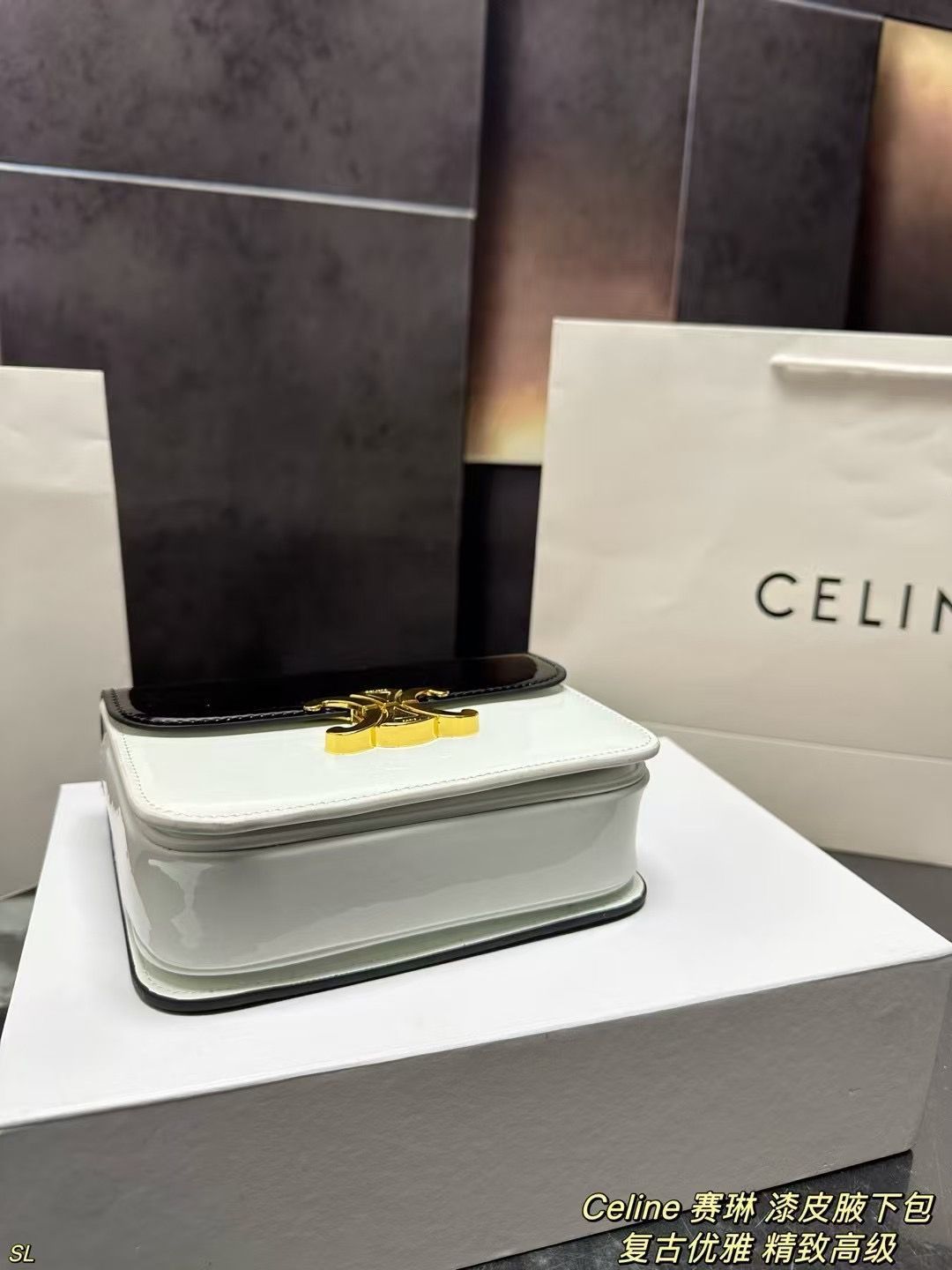 Celine セリーン ラッカー アンダーアーバッグ（ボックス付き）