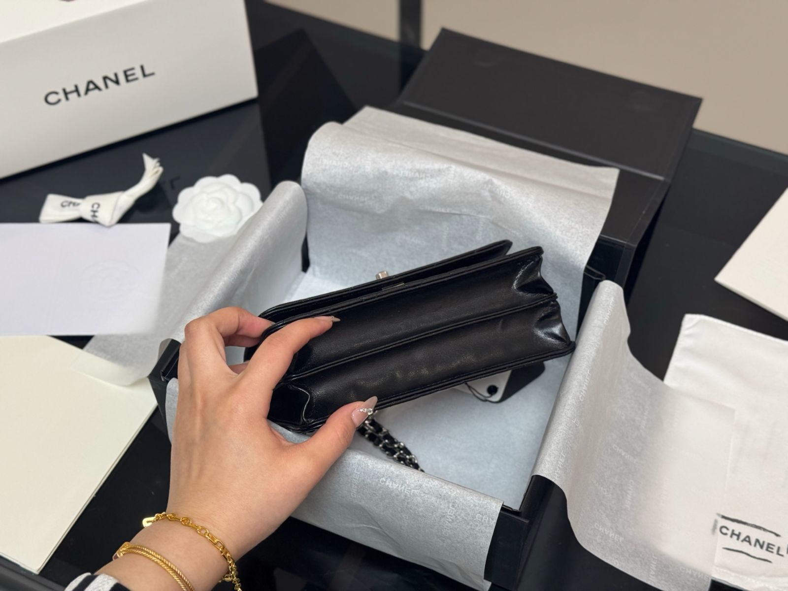 【今日特価】Chanel Handle Accordion Bag チャネル ハンドル アコーディオンバッグ-WTO輸入2