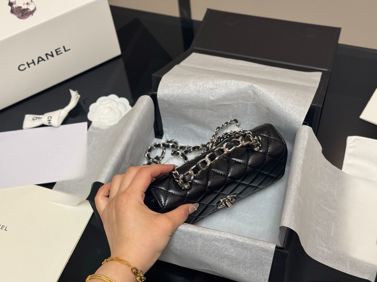 【今日特価】Chanel Handle Accordion Bag チャネル ハンドル アコーディオンバッグ-WTO輸入2