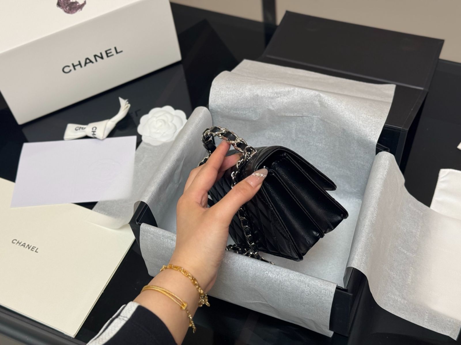 【今日特価】Chanel Handle Accordion Bag チャネル ハンドル アコーディオンバッグ-WTO輸入2