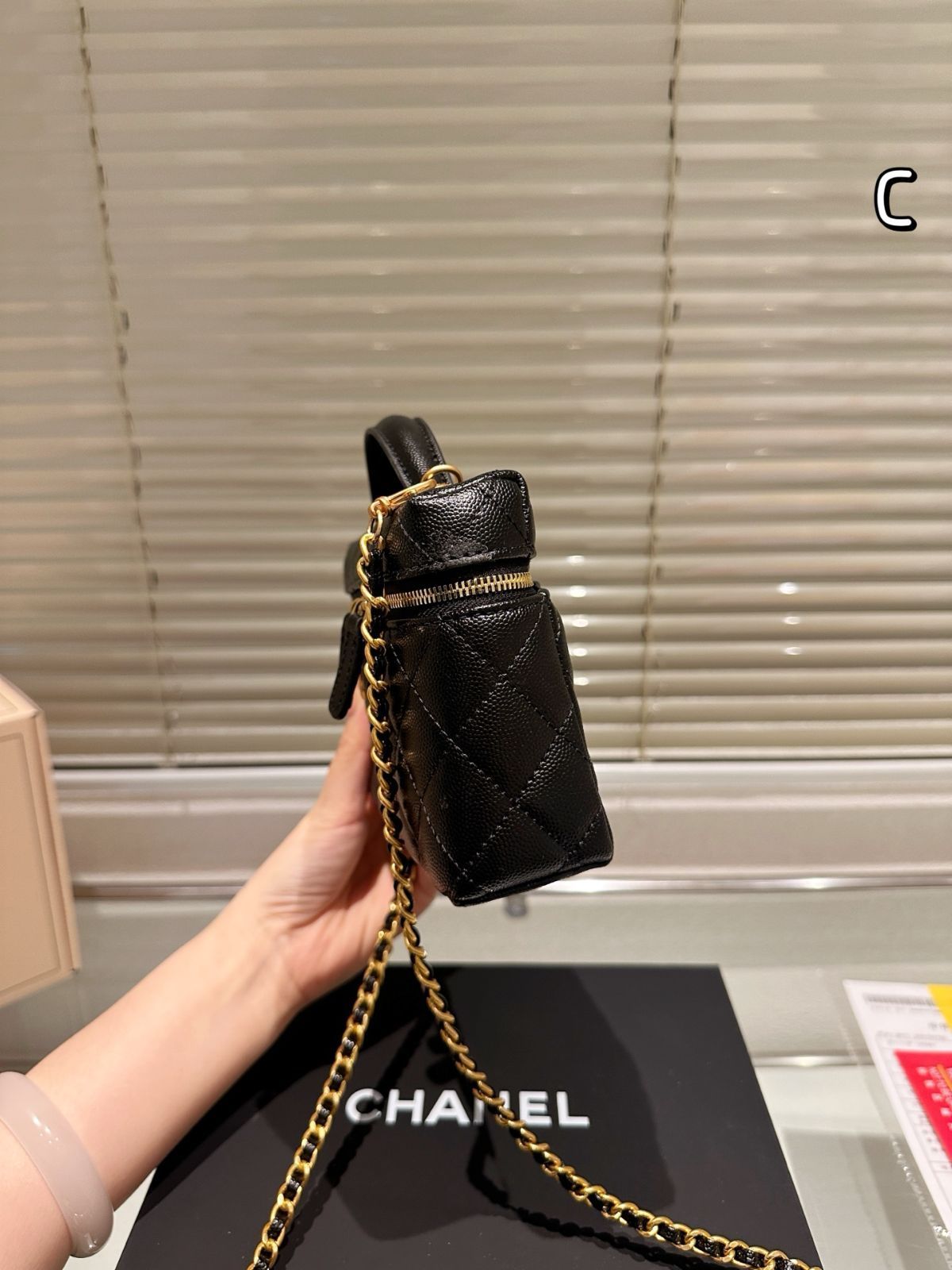 【今日特価】Chanel 25C Long Box Makeup Bag - シャネル 25C ロングボックス メイクバッグ-WTO輸入2