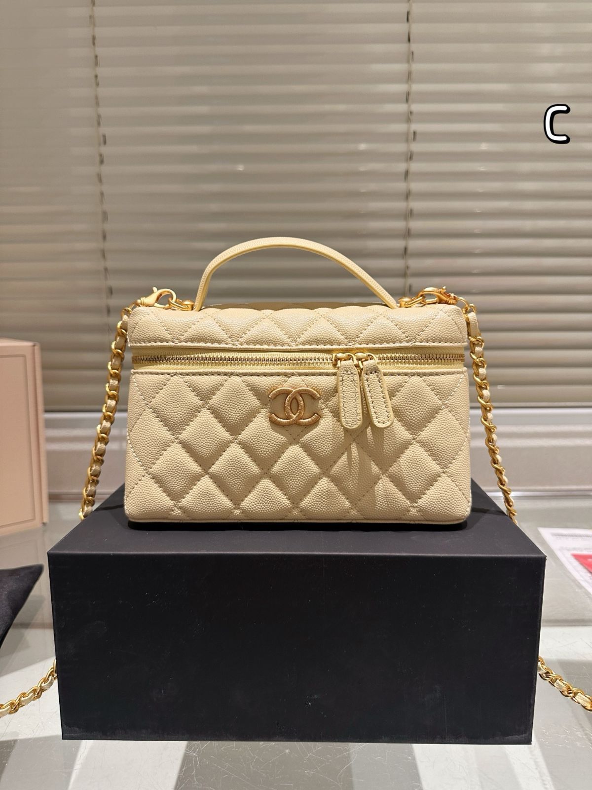 【今日特価】Chanel 25C Long Box Makeup Bag - シャネル 25C ロングボックス メイクバッグ-WTO輸入2