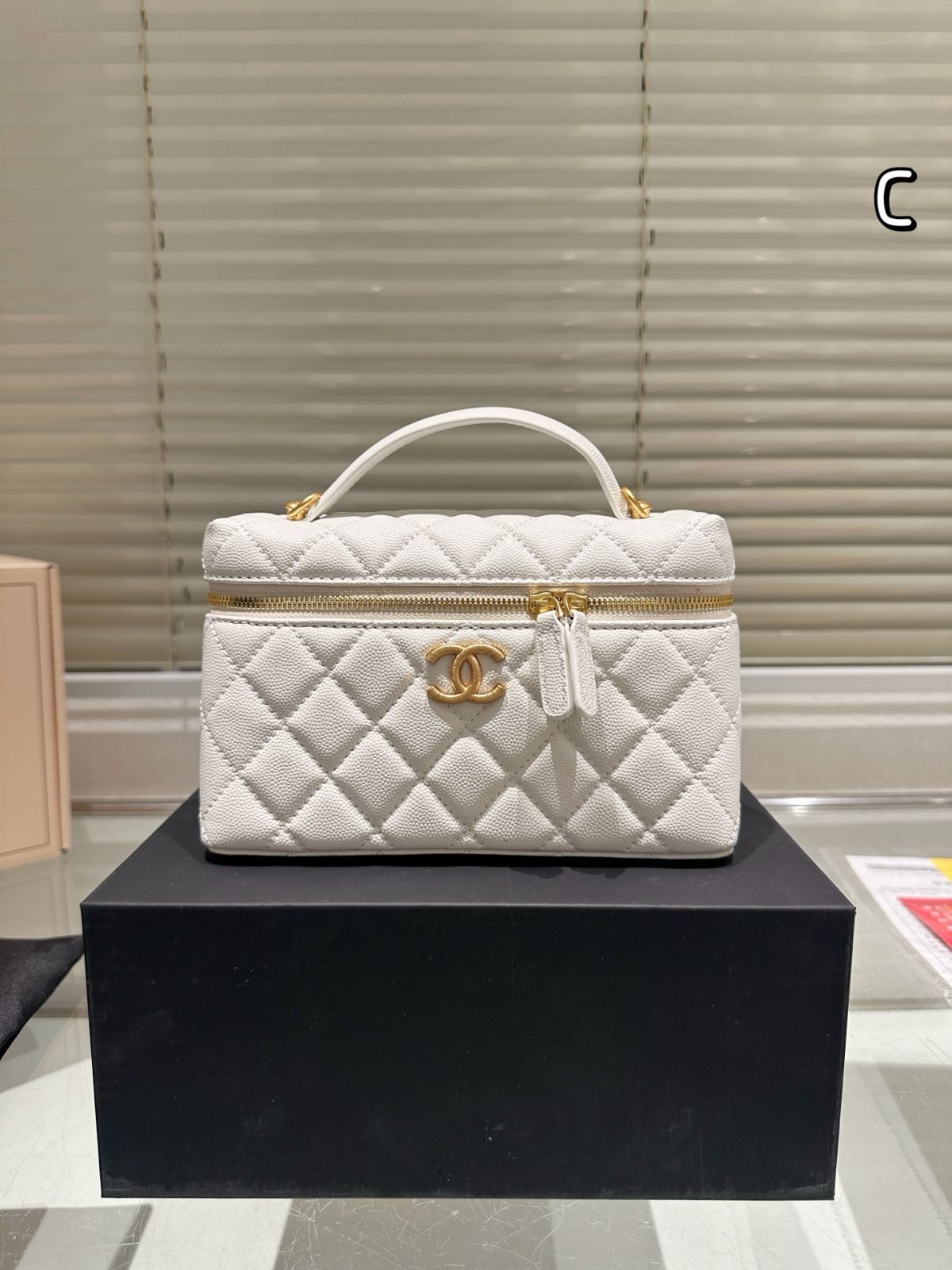 【今日特価】Chanel 25C Long Box Makeup Bag - シャネル 25C ロングボックス メイクバッグ-WTO輸入2