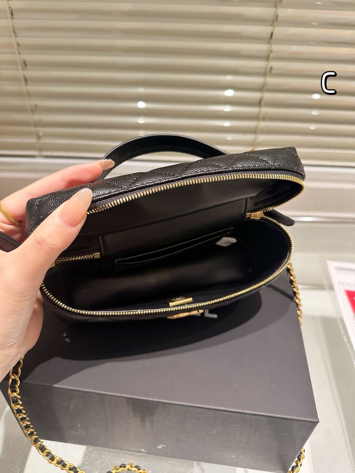 【今日特価】Chanel 25C Long Box Makeup Bag - シャネル 25C ロングボックス メイクバッグ-WTO輸入2
