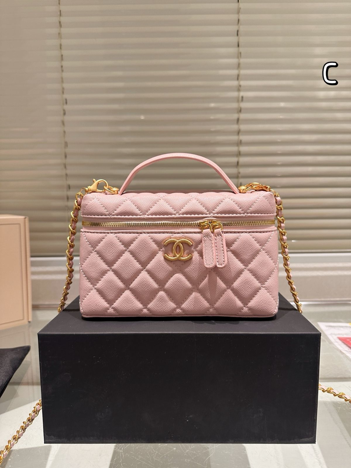 【今日特価】Chanel 25C Long Box Makeup Bag - シャネル 25C ロングボックス メイクバッグ-WTO輸入2