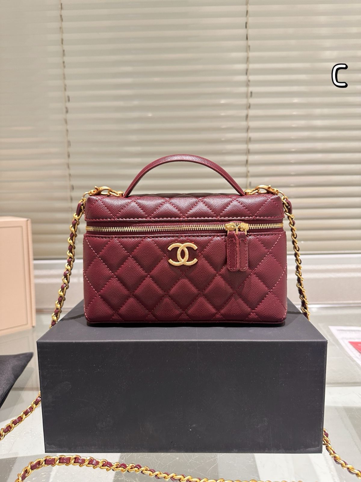 【今日特価】Chanel 25C Long Box Makeup Bag - シャネル 25C ロングボックス メイクバッグ-WTO輸入2