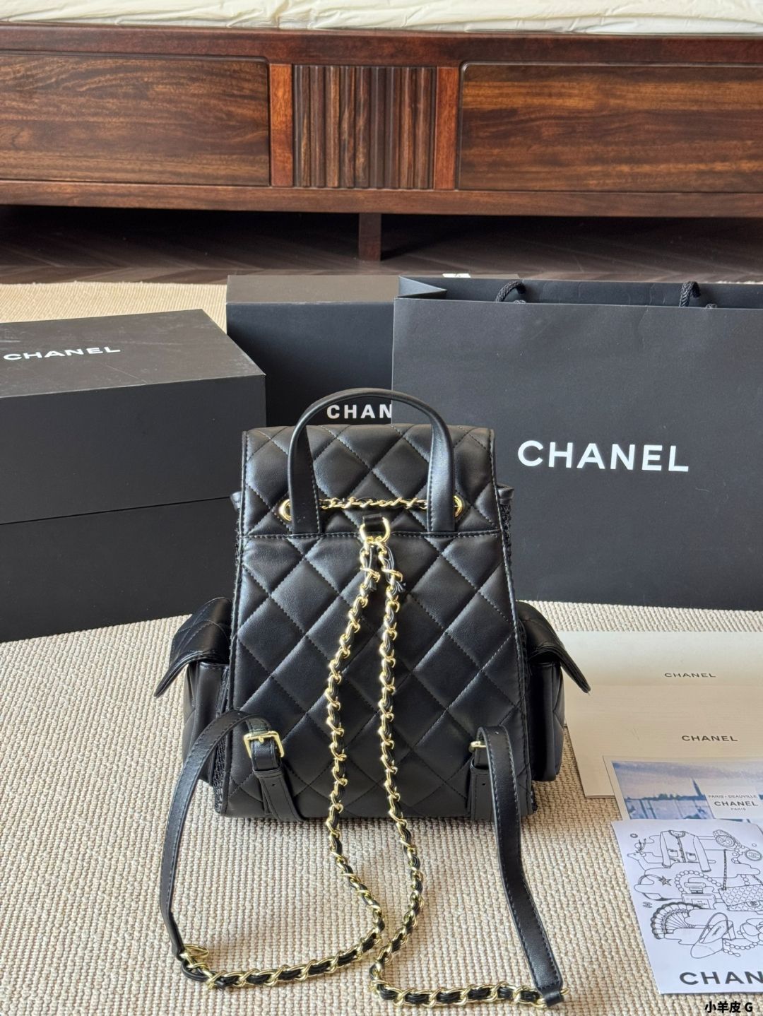 【今日特価】Vintage Chanel 25ss ハンドメイド感 透け編みバックパック-WTO輸入2