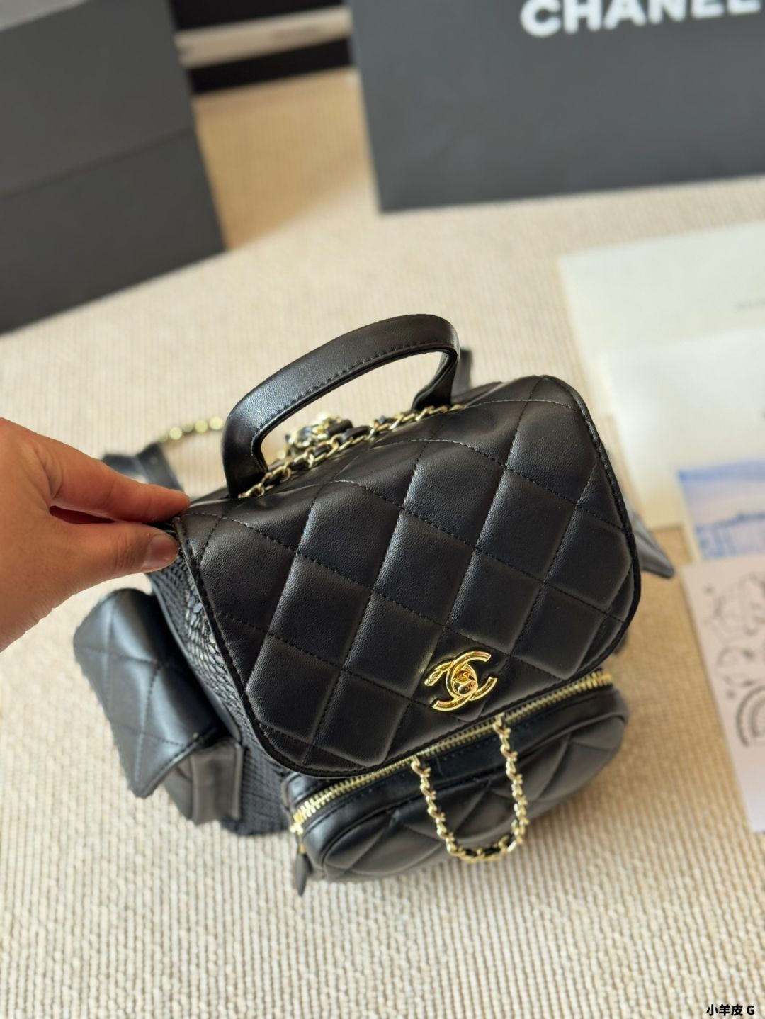 【今日特価】Vintage Chanel 25ss ハンドメイド感 透け編みバックパック-WTO輸入2