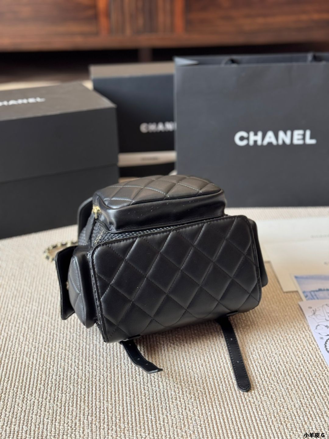 【今日特価】Vintage Chanel 25ss ハンドメイド感 透け編みバックパック-WTO輸入2