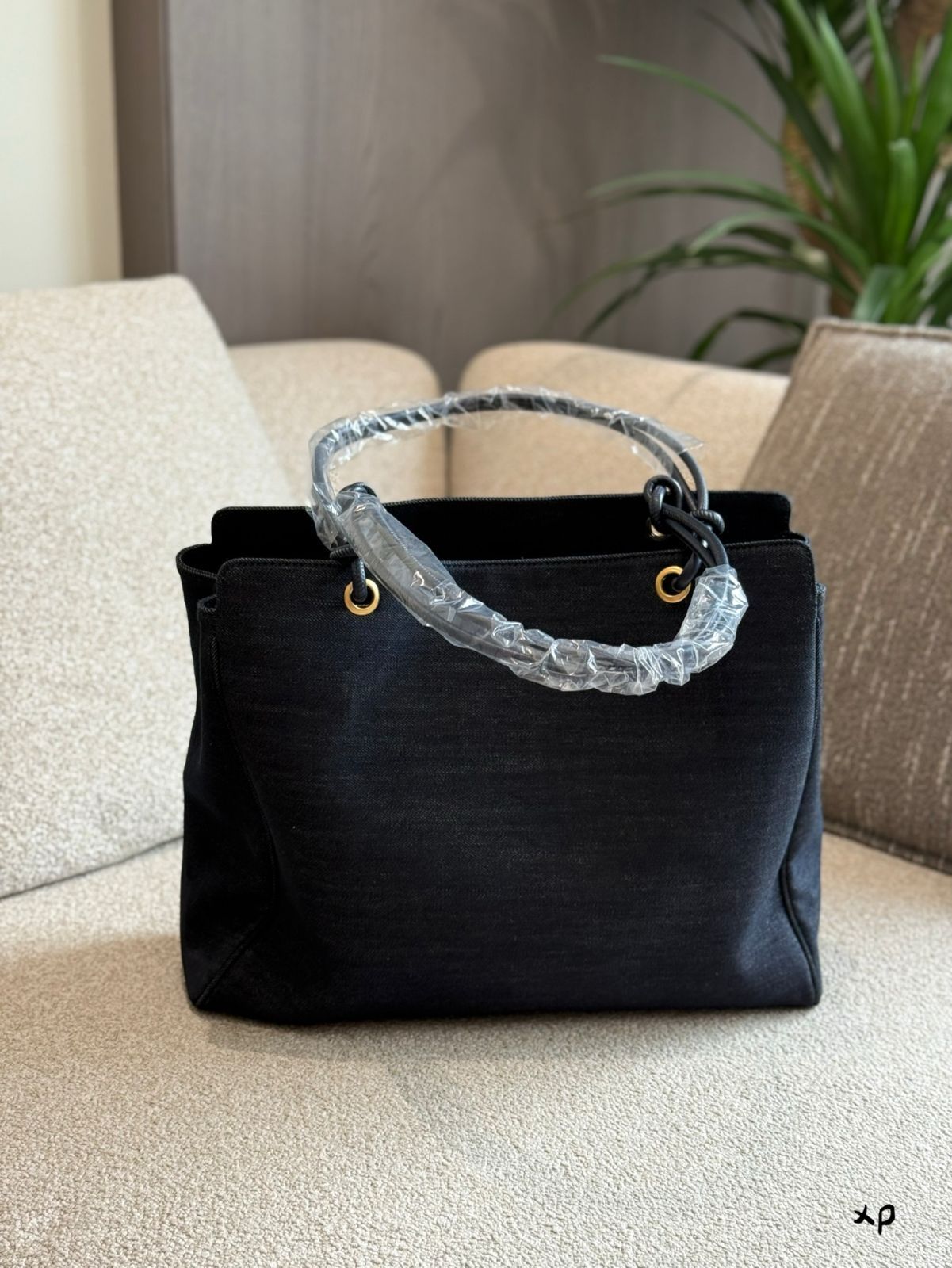 【今日特価】Vintage Chanel ヴィンテージシャネル デニムショッピングバッグ-WTO輸入