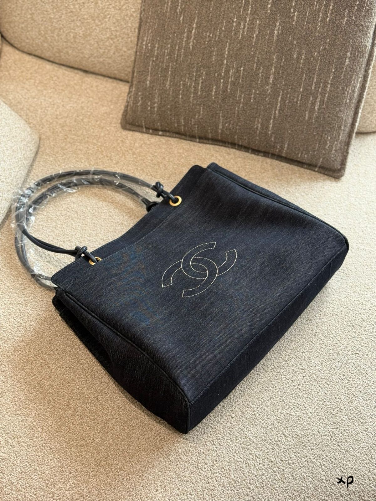 【今日特価】Vintage Chanel ヴィンテージシャネル デニムショッピングバッグ-WTO輸入