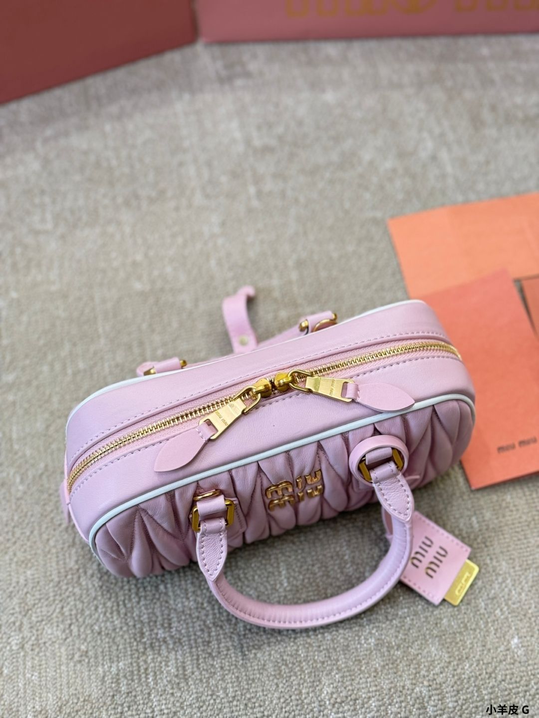 【今日特価】MiuMiu SS25 ボーリング バッグ ホワイトリム-WTO輸入2