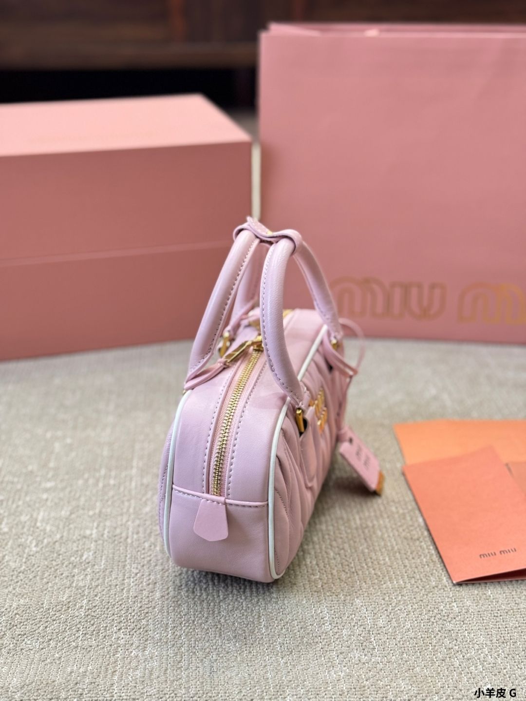 【今日特価】MiuMiu SS25 ボーリング バッグ ホワイトリム-WTO輸入2
