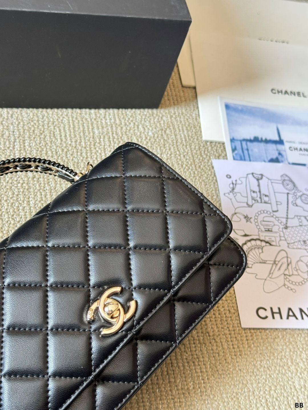 【今日特価】Chanel 23P WOC チェーンバッグ ローズゴールド-WTO輸入1