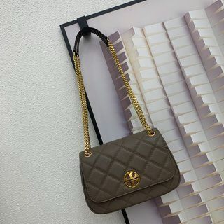 Tory Burch湯麗柏サイプレスチェーン小方形バッグ、リュックサック、手首バッグ、ポーチ、羊革ファッション菱格手提げショルダーバッグ-WTO輸入