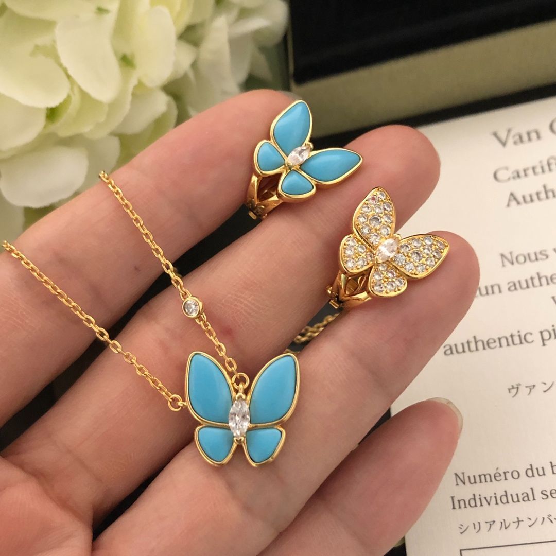 Van Cleef & Arpels ヴァン クリーフ＆アーペル 2022 新作 VCA 美しいバタフライ オープン リング、ネックレス、イヤリング。｜本日限定特価｜新品未使用