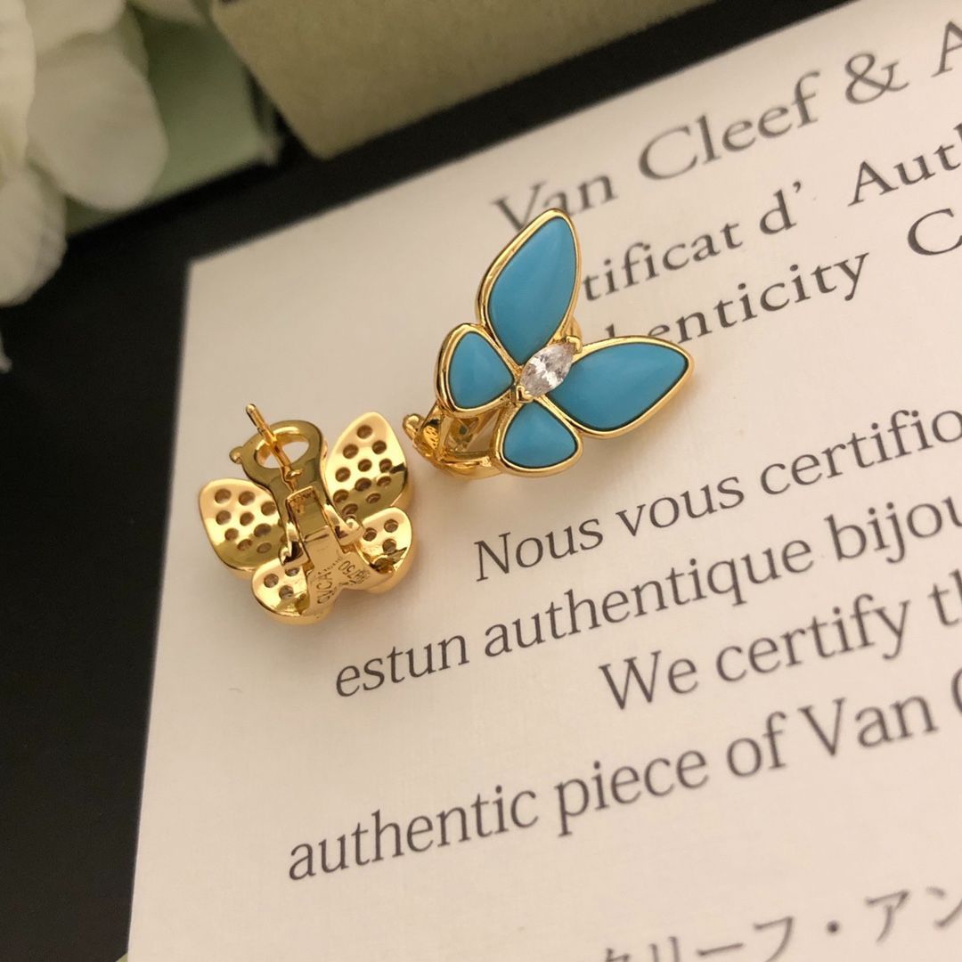 Van Cleef & Arpels ヴァン クリーフ＆アーペル 2022 新作 VCA 美しいバタフライ オープン リング、ネックレス、イヤリング。｜本日限定特価｜新品未使用