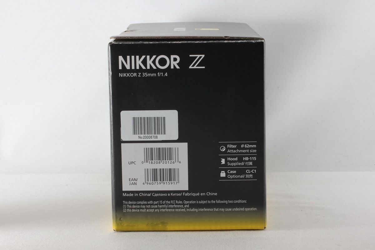 ニコン Nikon NIKKOR Z 35mm F1.4 付属品完備 元箱◇50550 ニコン Nikon NIKKOR Z 35mm F1.4 付属品完備 元箱◇50550