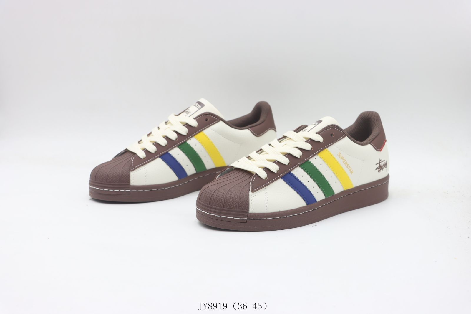 【今日特価】Adidas / アディダス ホワイト ブラウン ブルー イエロー JY8919-MM輸入