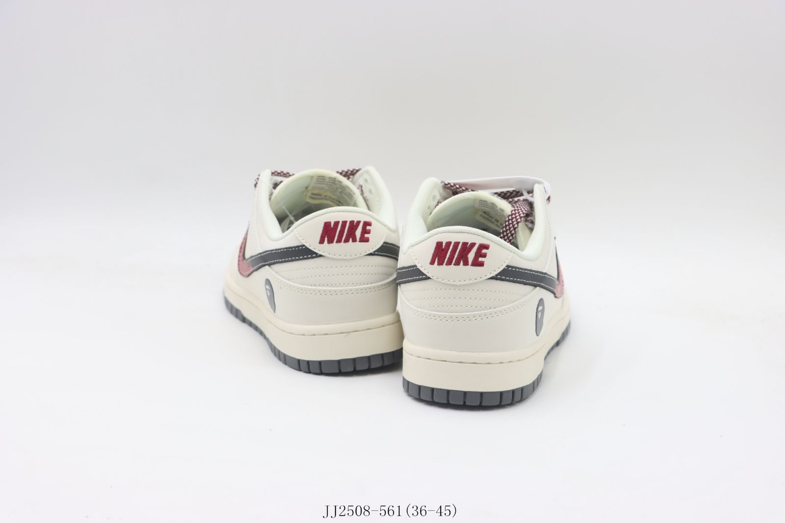 【今日特価】ナイキ NIKE ダンクロー Dunk Low 白赤 White Red Bape JJ2508-561 スニーカー-MM輸入2