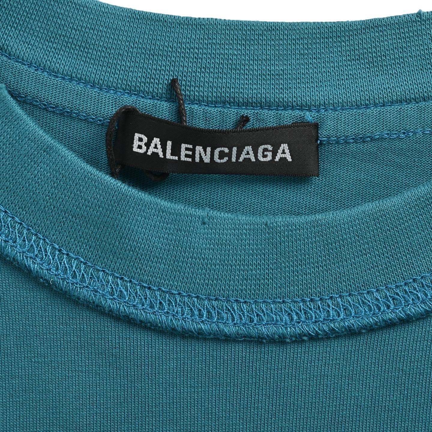 【今日特価】Balenciaga 25ss 貼布文字反縫破れ T シャツ