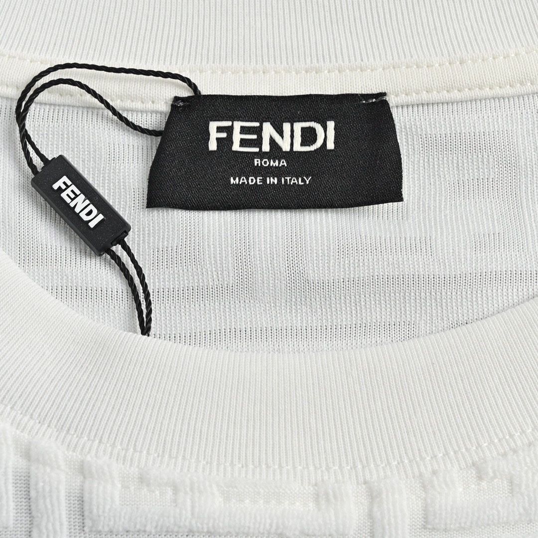 【今日特価】Fendi / フェンディ 25ss ダブル F タオル生地ジャカード T シャツ