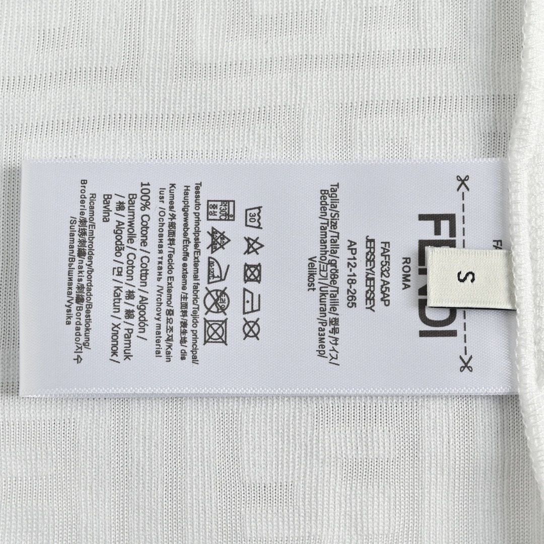 【今日特価】Fendi / フェンディ 25ss ダブル F タオル生地ジャカード T シャツ