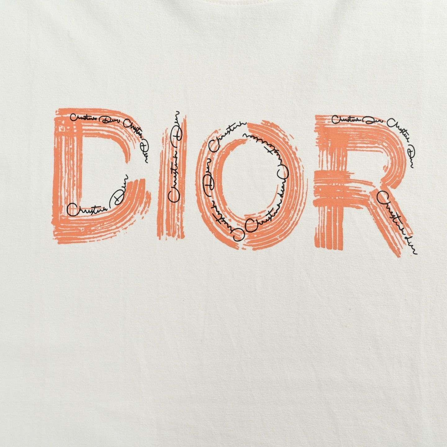 【今日特価】Dior 25ss 手描き文字プリント T シャツ