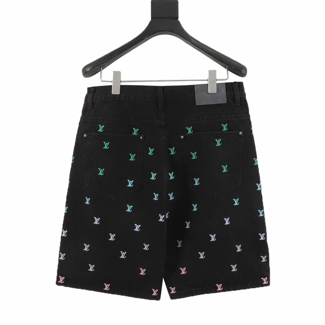 【今日特価】LOUIS VUITTON 2025SS グラデーション刺繍デニムショートパンツ 【今日特価】LOUIS VUITTON 2025SS グラデーション刺繍デニムショートパンツ