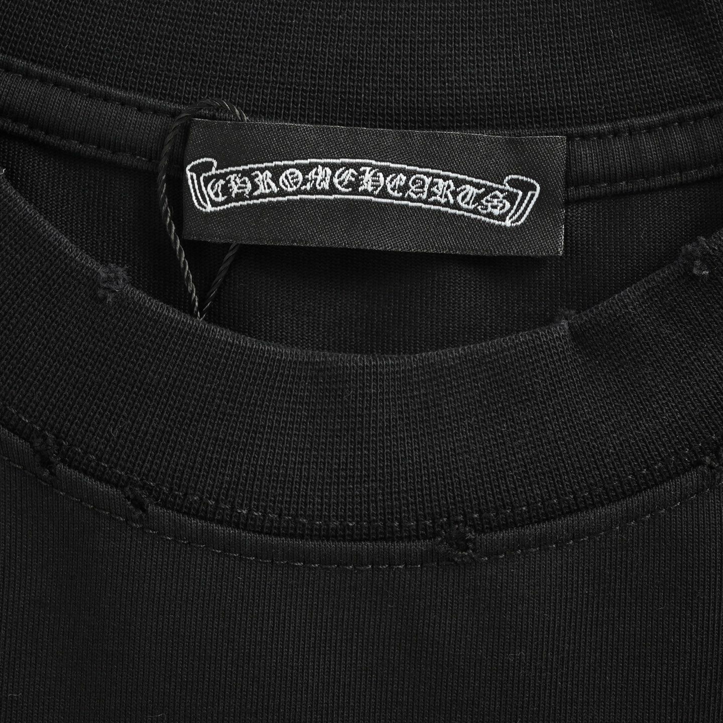 【今日特価】Chrome Hearts 赤ロゴ十字架テープ刺繍水洗 T シャツ