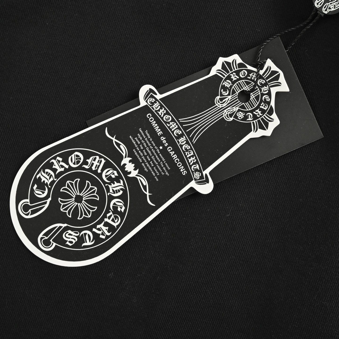 【今日特価】Chrome Hearts 赤ロゴ十字架テープ刺繍水洗 T シャツ