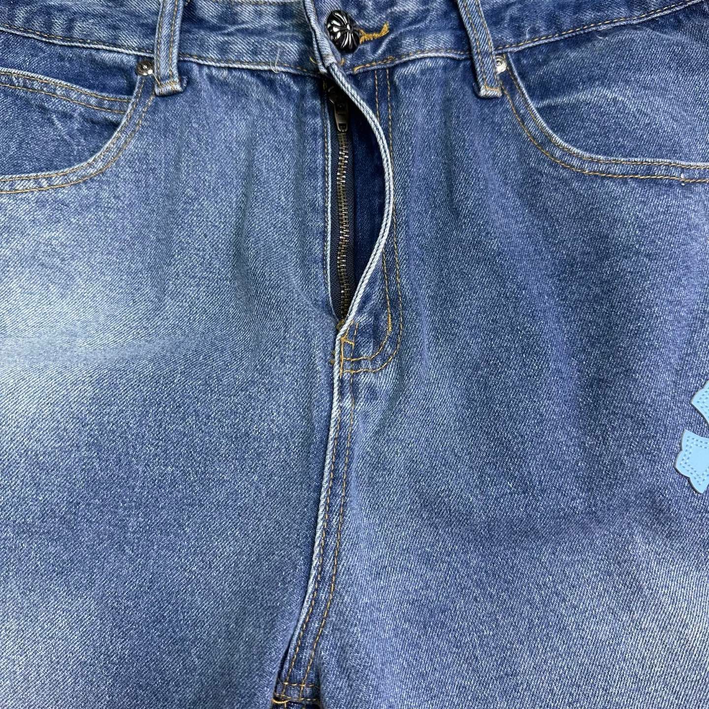 【今日特価】Chrome Hearts 2025 青梵文十字 カップルジーンズ