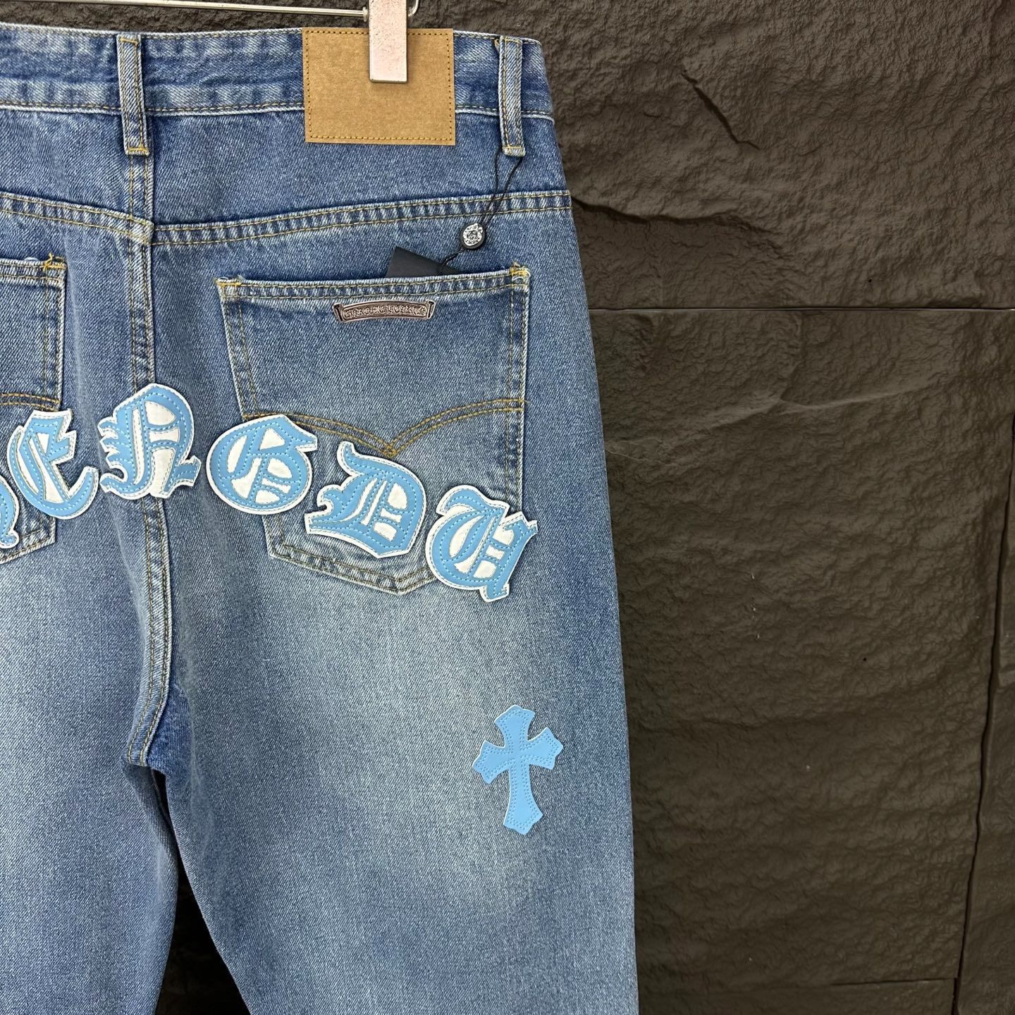 【今日特価】Chrome Hearts 2025 青梵文十字 カップルジーンズ