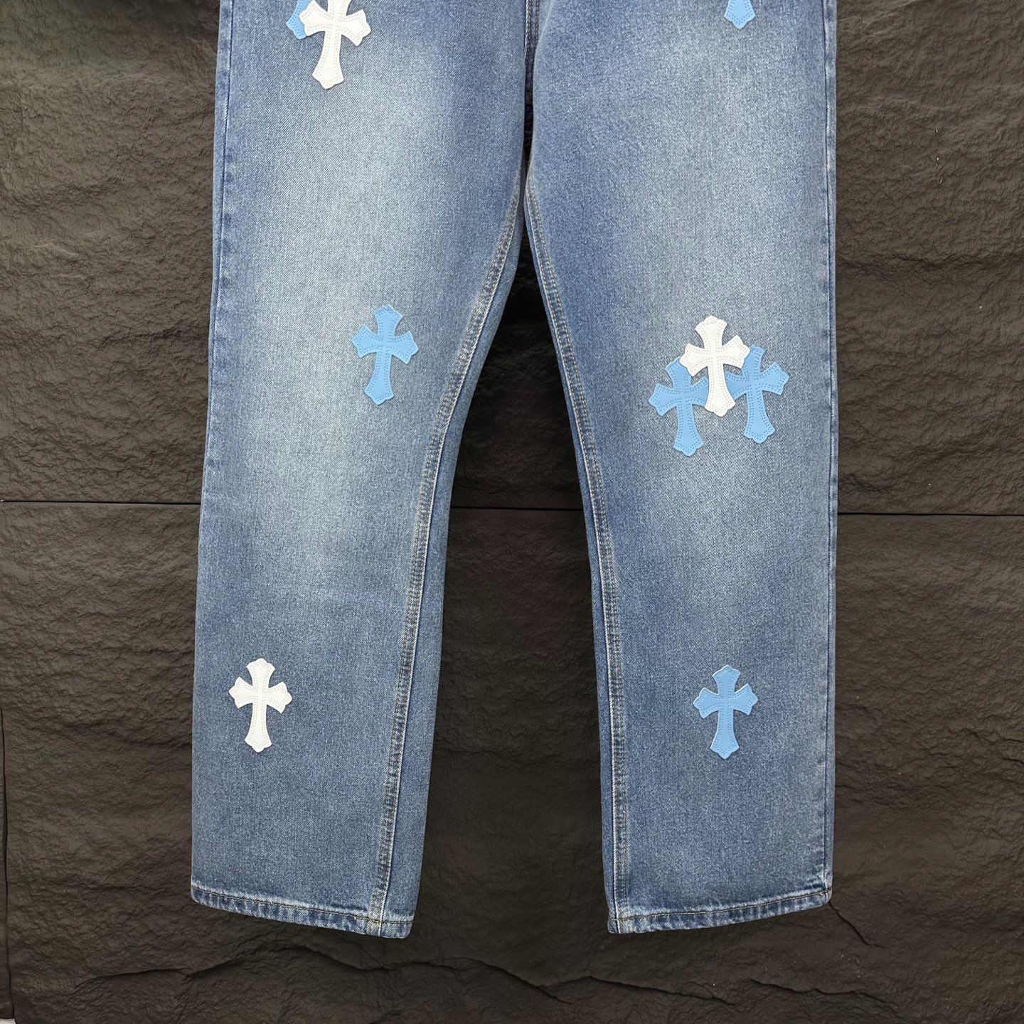 【今日特価】Chrome Hearts 2025 青梵文十字 カップルジーンズ