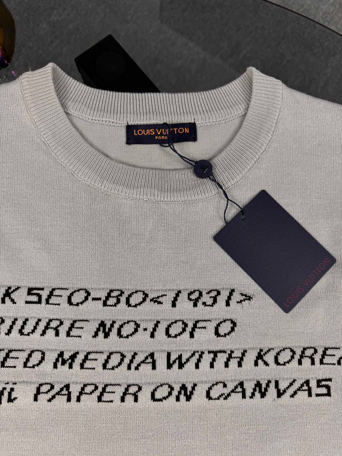 【今日特価】Louis Vuitton 25SS インターシアレター ニット T シャツ 【今日特価】Louis Vuitton 25SS インターシアレター ニット T シャツ