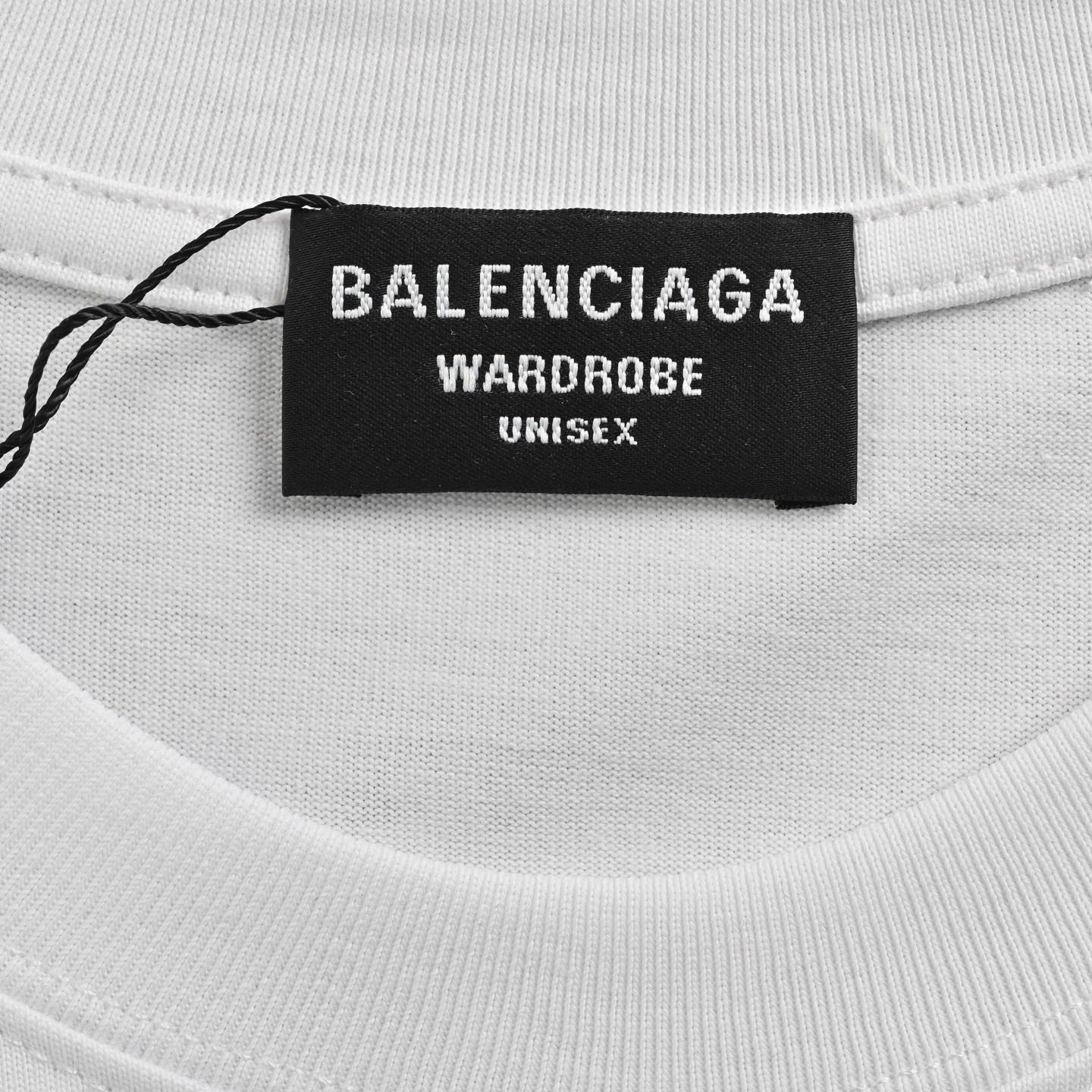 【今日特価】Balenciaga 夜景プリント T シャツ - 24S 双紗セルコットン 【今日特価】Balenciaga 夜景プリント T シャツ - 24S 双紗セルコットン