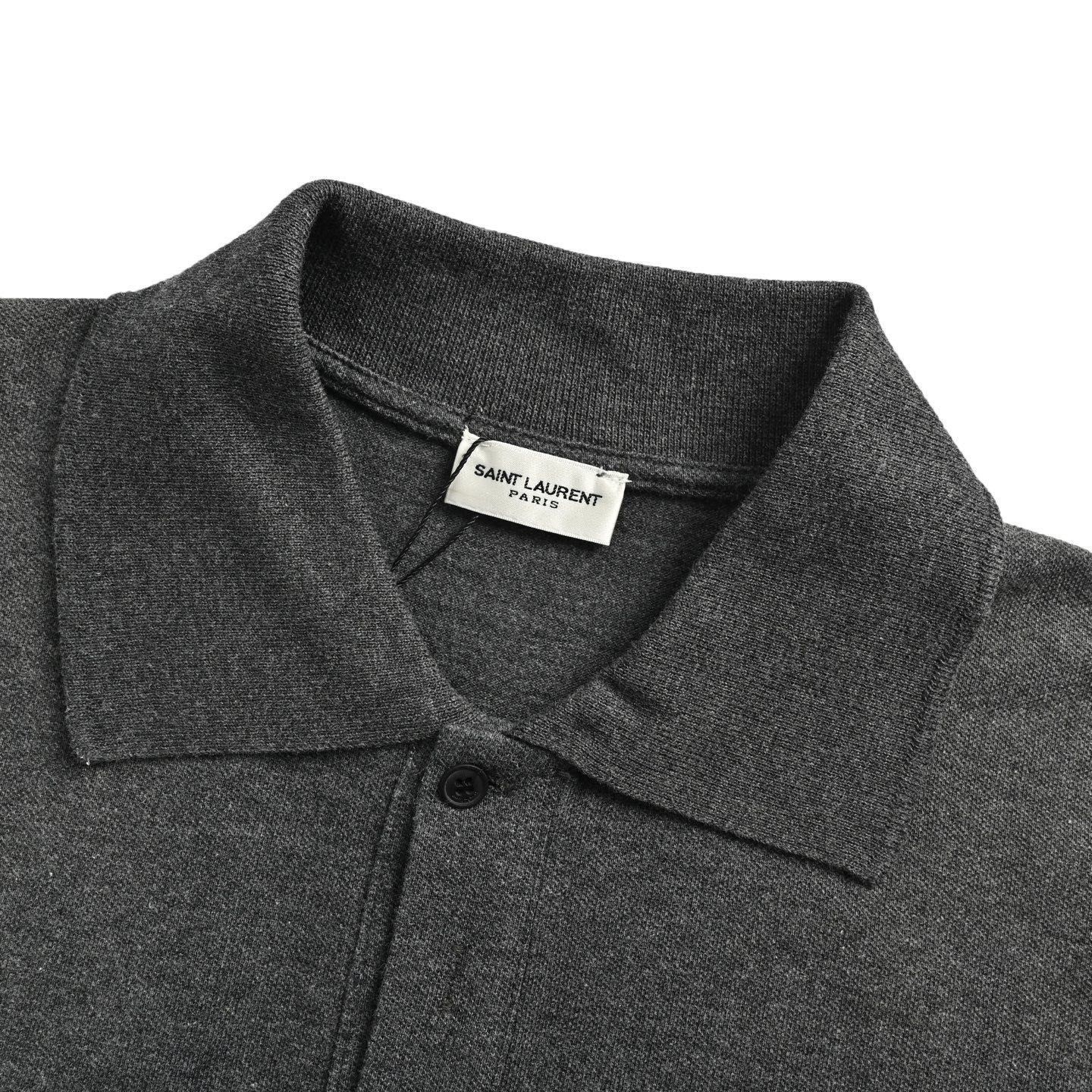 【今日特価】Saint Laurent SLP 胸元小ロゴ刺繍ポロ T シャツ 【今日特価】Saint Laurent SLP 胸元小ロゴ刺繍ポロ T シャツ