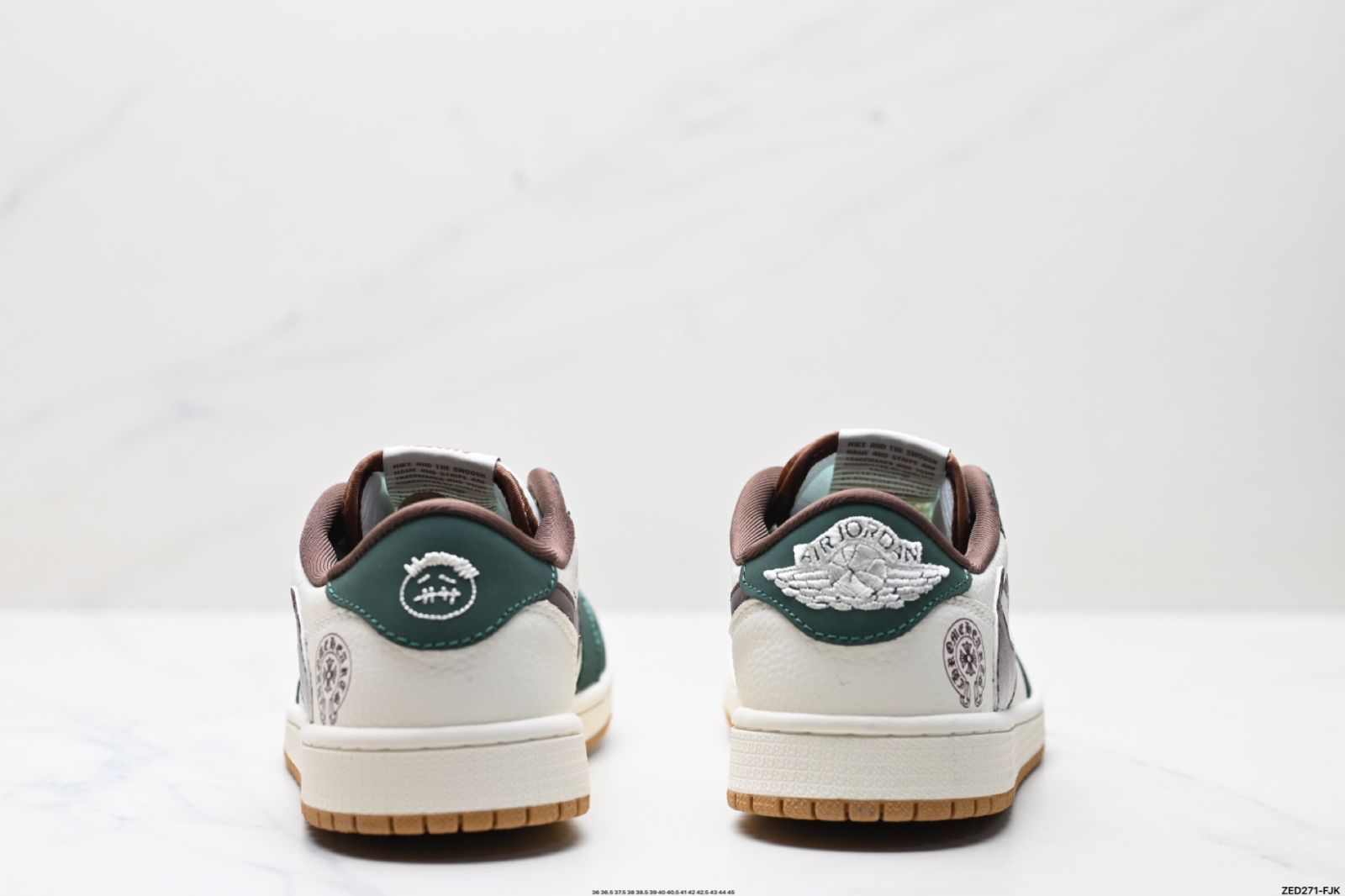 「トラヴィス・スコット x エア ジョーダン 1」Reverse Mocha AJ1 TS ライトニング コラボ レバースフック ロートップ カルチャーバスケットボールシューズ