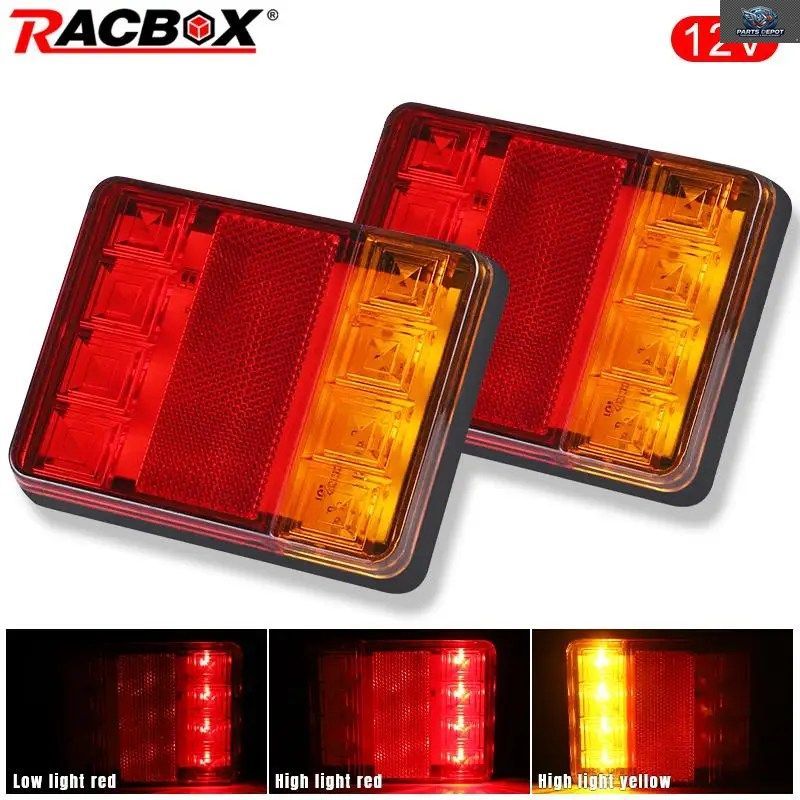 トラック後部バンパーターンシグナルライトLEDテールライト12V 24Vトレーラーワゴンバントラックスクエア3rdブレーキインジケータークリア