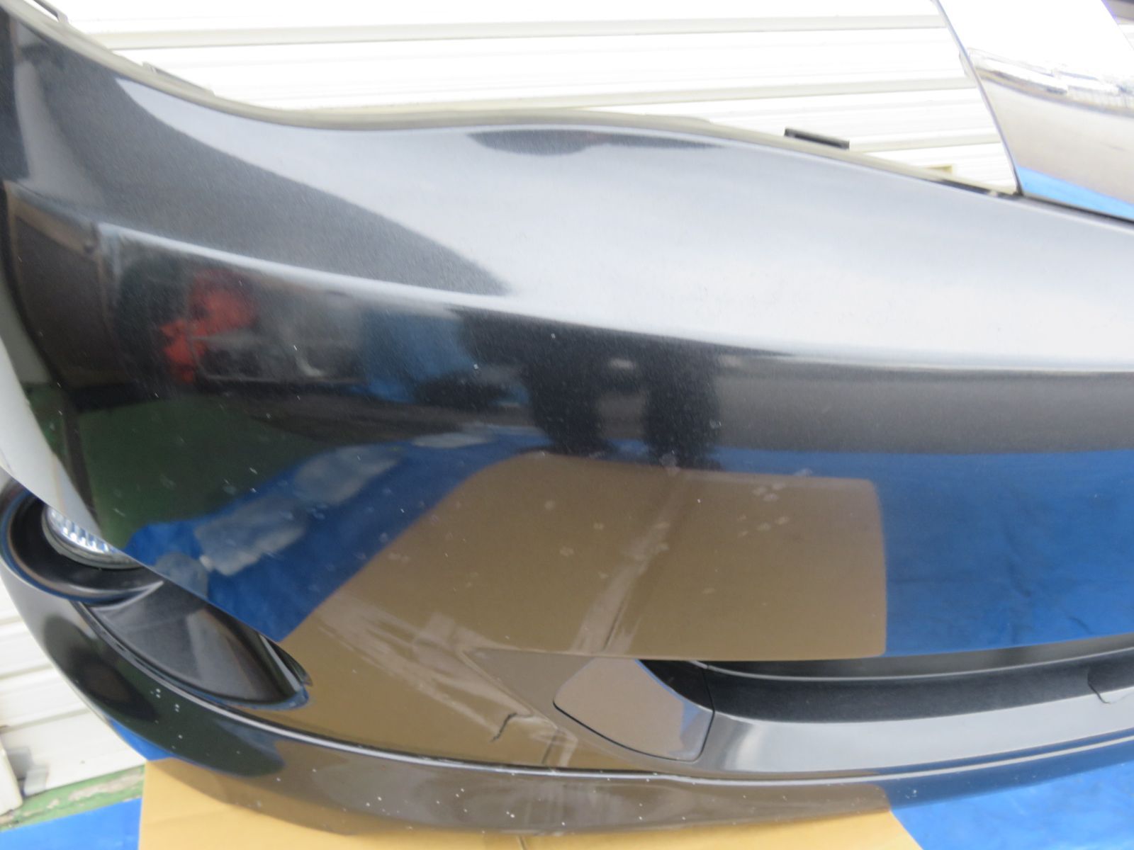LK1435* インプレッサ 2.0GT/GH8 フロントバンパー グリル フォグランプ付 /純正 61Kダークグレー /GH2 GH3 GH6 GH7　※小破損/ひび割れ