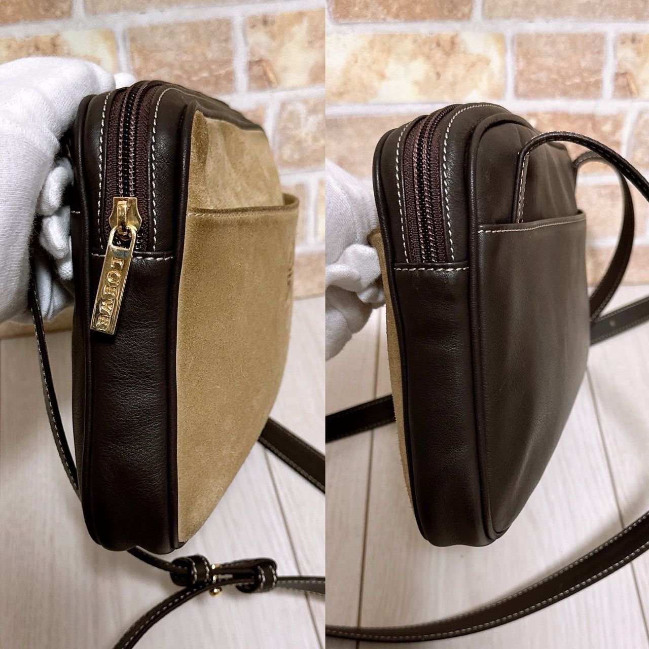 (美品) LOEWE(ロエベ)ショルダーバッグ スエード