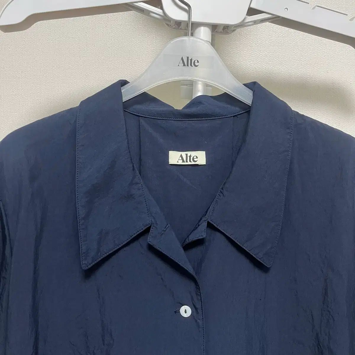 Alte アルテ ネイビー 半袖 シャツ ブラウス