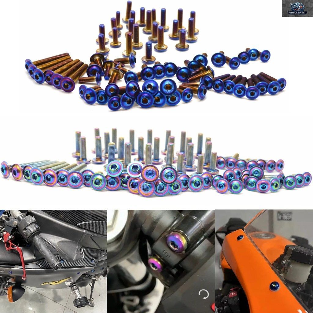 195個のオートバイフェアリングボディボルトネジ カワサキ ヤマハ ホンダ BMW KTM ドゥカティ ベネリ アプリリア ビクトリー