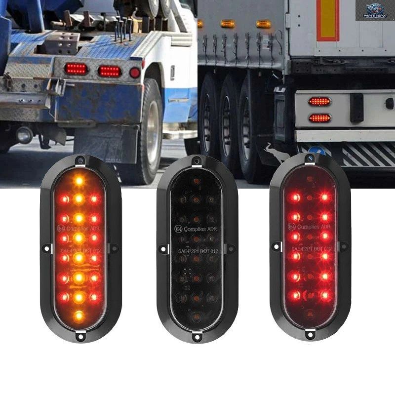 キャンピングカー用 3イン1 テールライト 12V 24V リアLEDテールブレーキインジケーターテールフローティングターンシグナルランプ オフロ
